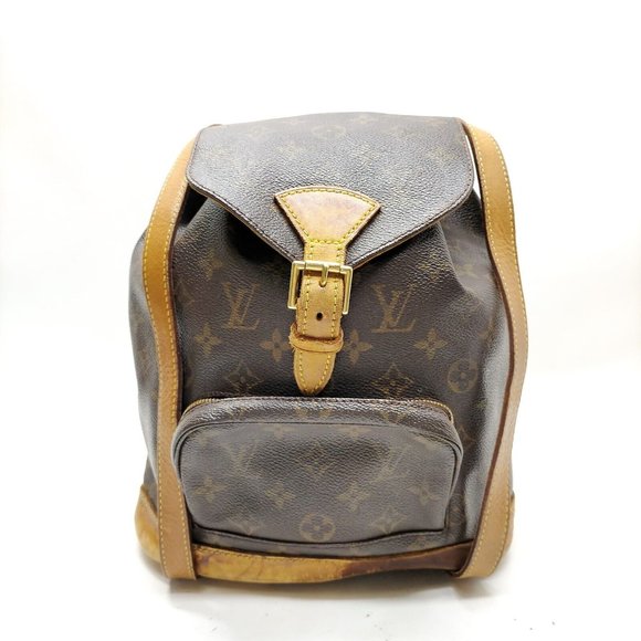 LOUIS VUITTON Montsouris Mm Monogram Brown Coated Canvas Backpack - Picture 14 of 14